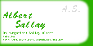 albert sallay business card